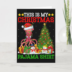 Cartão Esta é Minha Árvore de Natal Camisas de Dormir Luz