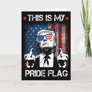 Cartão Esta é minha bandeira do orgulho EUA Americana 4 d