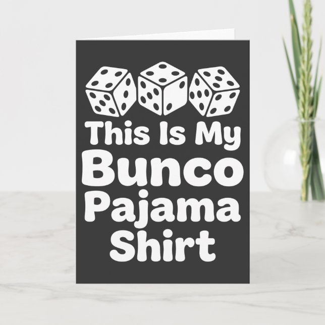 Cartão Esta é Minha Camisa de Malha de Bunco Presente eng (Frente)