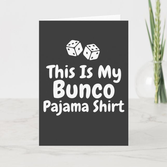 Cartão Esta é Minha Camisa de Malha de Bunco Presente eng (Frente)
