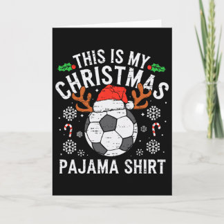 Cartão Esta é Minha Camisa de Natal de Futebol de Meia Es