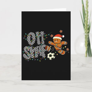 Cartão Esta é Minha Camisa de Natal de Futebol de Meia-Es