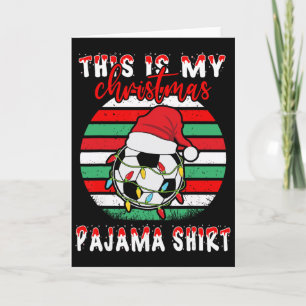 Cartão Esta é Minha Camisa de Natal de Futebol do Papai N