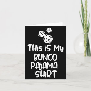 Cartão Esta é Minha Camisa de Pijama Bunco Para Mulheres