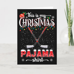 Cartão Esta é Minha Camisa de Pijama de Natal Divertida d