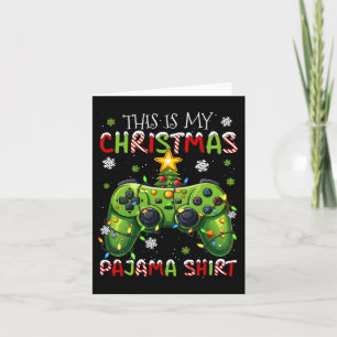 Cartão Esta É Minha Camisa de Pijama de Natal Jogo de Víd