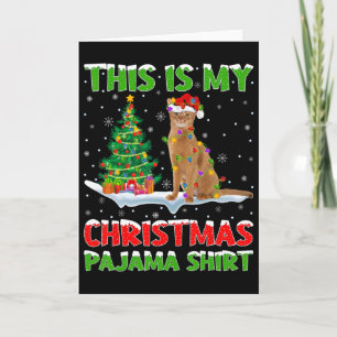 Cartão Esta é Minha Camisa de Pijama de Natal Natal