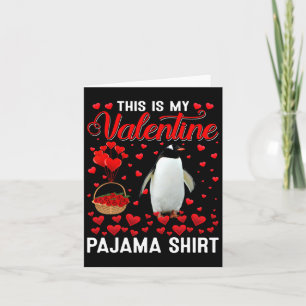 Cartão Esta É Minha Camisa Do Dia Dos Namorados Pinguim C