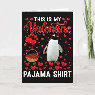 Cartão Esta É Minha Camisa Do Meu Namorado Pinguim Coraçã