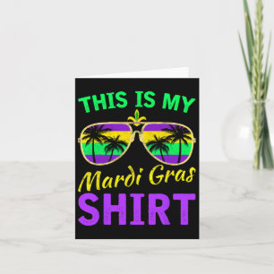 Cartão Esta É Minha Camisa Mardi Gras Para Homens Meninin