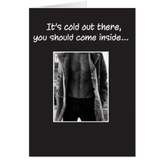 Cartão Está frio para fora lá