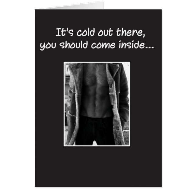 Cartão Está frio para fora lá (Frente)