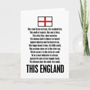 Cartão Esta Inglaterra