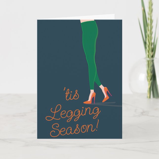 Cartão 'Esta Legging Season Holiday Card (Frente)