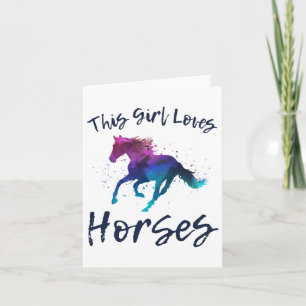 Cartão Esta Menina Adora Cavalos Cavalos Cavaleiros Eques