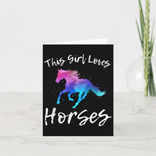 Cartão Esta Menina Adora Cavalos Engraçados Cavaleiros Eq