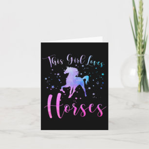 Cartão Esta Menina Adora Cavalos Equestres Cavalos