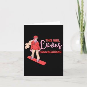Cartão Esta Menina Adora Snowboard Lover Snowboarder Sno