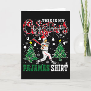 Cartão Esta Minha Camisa de Pijama de Natal Divertida Ven