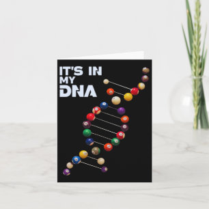 Cartão Está na minha Piscina de DNA Jogadores Billiard 8 