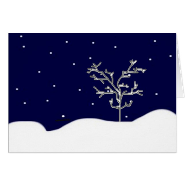 Cartão Está nevando… (Frente horizontal)