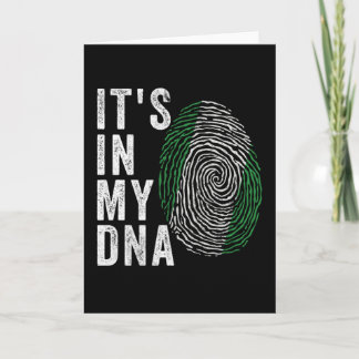 Cartão Está no meu DNA - Bandeira da Nigéria