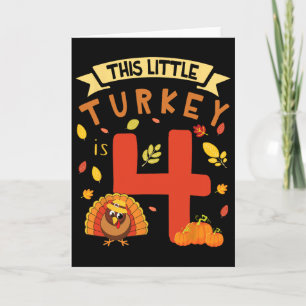 Cartão Esta Pequena Turquia É Um Obrigado De Aniversário