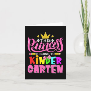 Cartão Esta Princesa Vai Para O Jardim De Infância De Vol