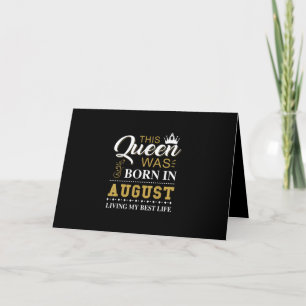 Cartão Esta Rainha Nasceu Em Agosto Presente De Aniversár