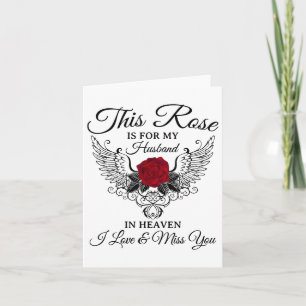 Cartão Esta Rosa É Para Meu Marido No Céu Eu Amo &amp;