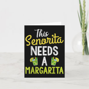 Cartão Esta Senhorita Precisa De Um Cinco Margarita Engra
