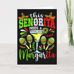 Cartão Esta Senhorita Precisa de uma Festa de Margarita M