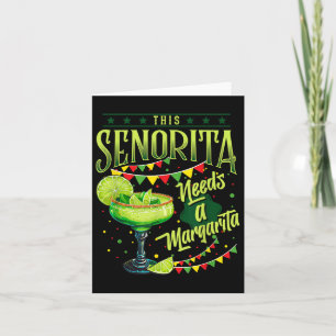 Cartão Esta Senhorita Precisa De Uma Margarita Engraçada