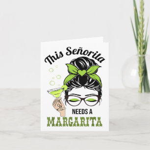 Cartão Esta Senhorita Precisa De Uma Margarita Mensageira