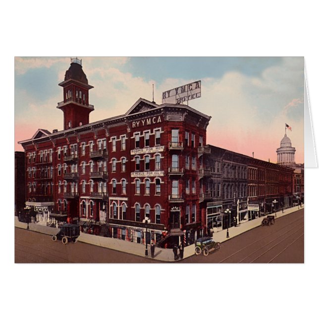 Cartão Estação da união de Columbo Ohio (Frente Horizontal)