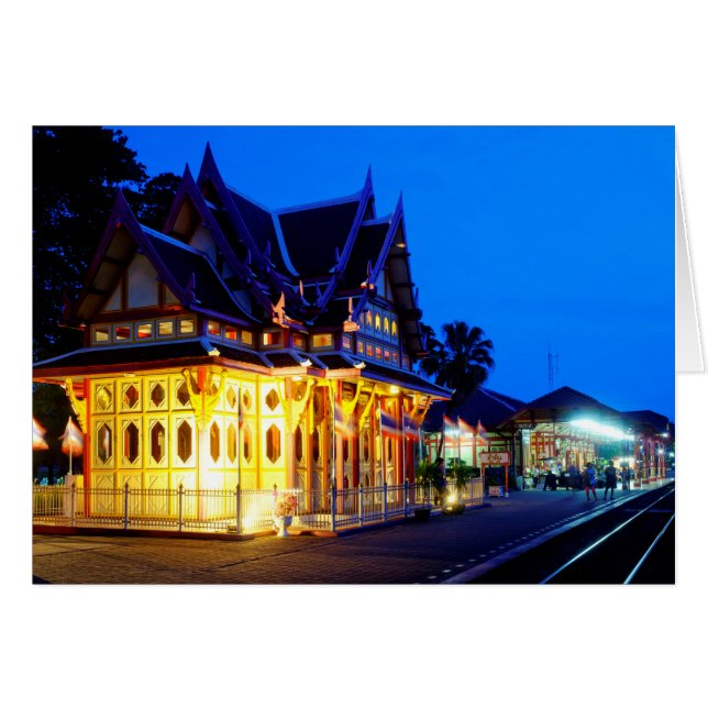 Cartão Estação de comboio de Hua Hin (Frente Horizontal)