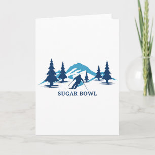 Cartão Estação de Esqui Sugar Bowl Califórnia Esquiador E