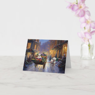 Cartão Estação Festiva de Natal Maltês