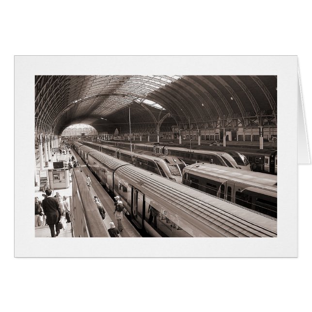 Cartão Estação Paddington, Londres. (Frente Horizontal)