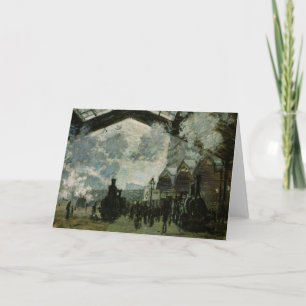 Cartão Estação santo Lazare por Claude Monet