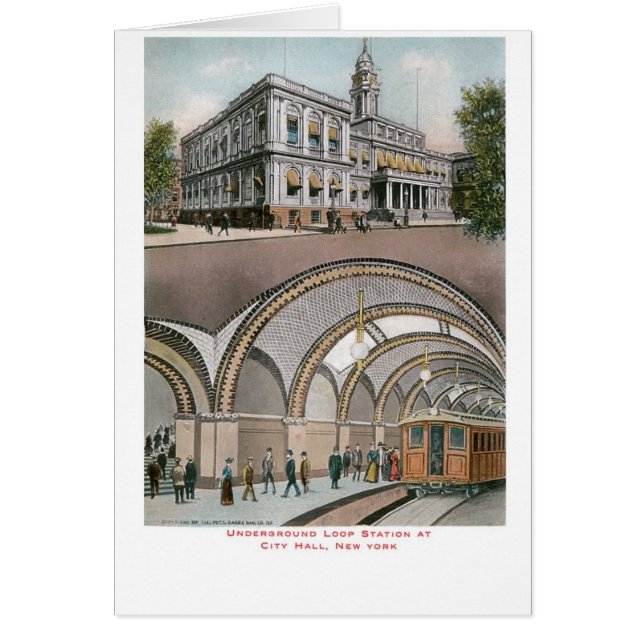 Cartão Estação subterrânea do laço na câmara municipal, (Frente)