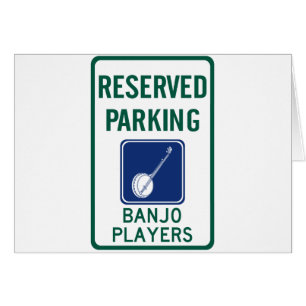 Cartão Estacionamento dos jogadores do banjo