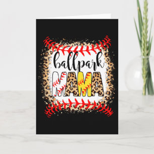 Cartão Estádio mama bola feliz dia das mães leopardo