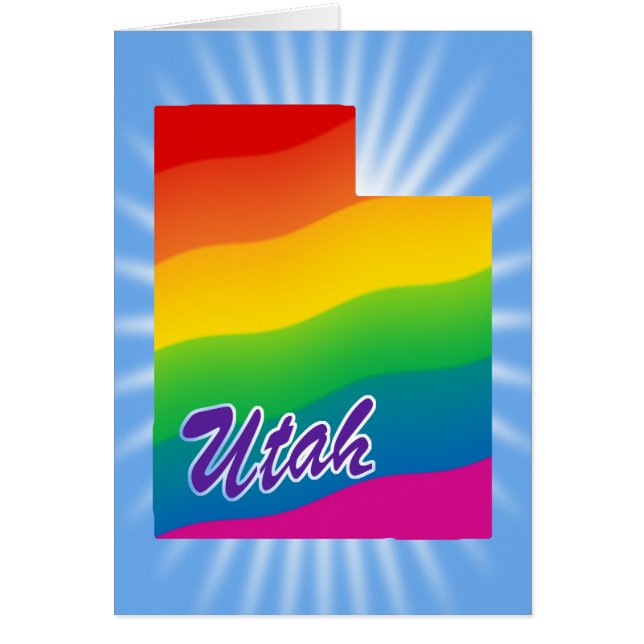 Cartão Estado Arco-íris de Utah (Frente)