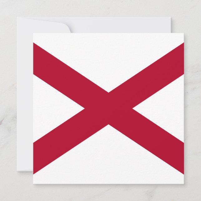 Cartão Estado da bandeira do Alabama (Frente)