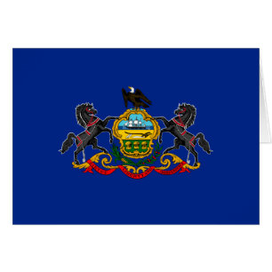 Cartão Estado da Pensilvânia Flag Design