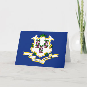Cartão Estado de bandeira do Connecticut