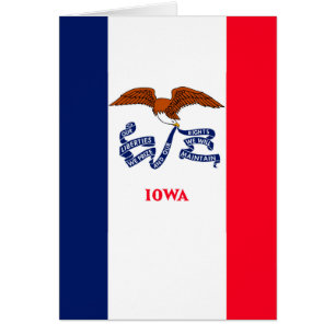 Cartão Estado de Iowa Flag Design
