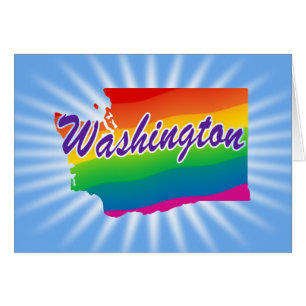 Cartão Estado de Washington Arco-íris