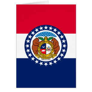 Cartão Estado do Missouri Flag Design